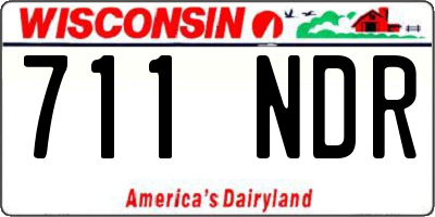 WI license plate 711NDR