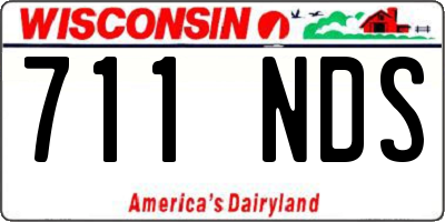 WI license plate 711NDS