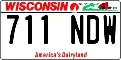 WI license plate 711NDW