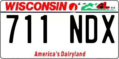 WI license plate 711NDX
