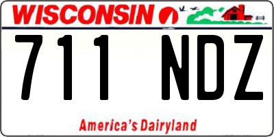 WI license plate 711NDZ