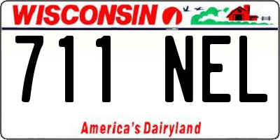 WI license plate 711NEL