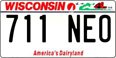 WI license plate 711NEO