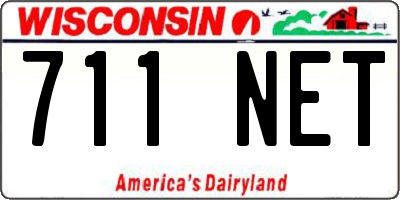 WI license plate 711NET
