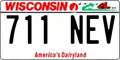 WI license plate 711NEV