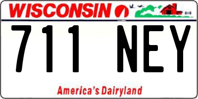 WI license plate 711NEY