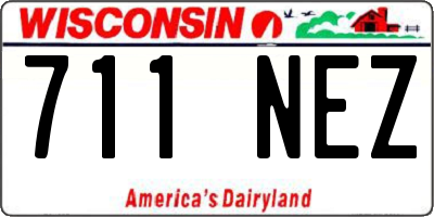 WI license plate 711NEZ