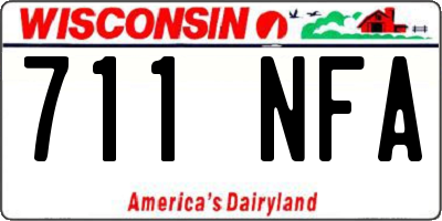 WI license plate 711NFA