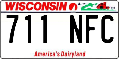 WI license plate 711NFC