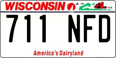 WI license plate 711NFD