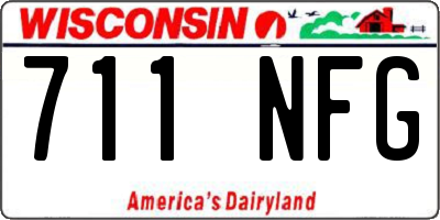 WI license plate 711NFG