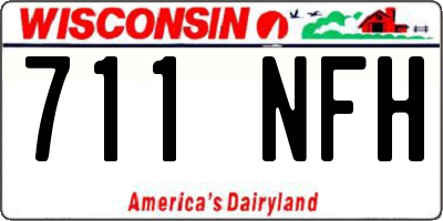 WI license plate 711NFH