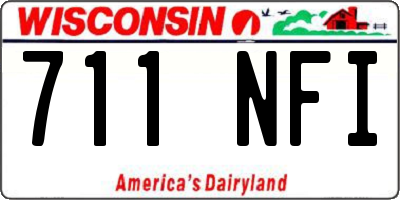 WI license plate 711NFI