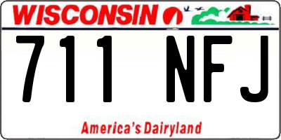 WI license plate 711NFJ