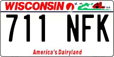 WI license plate 711NFK