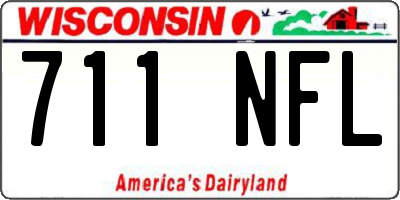 WI license plate 711NFL
