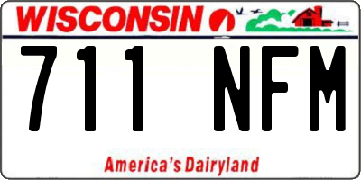 WI license plate 711NFM