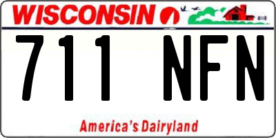 WI license plate 711NFN