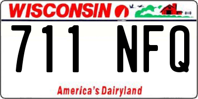 WI license plate 711NFQ