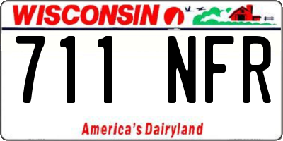 WI license plate 711NFR