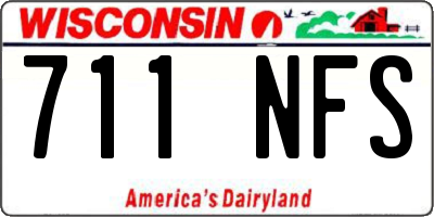 WI license plate 711NFS