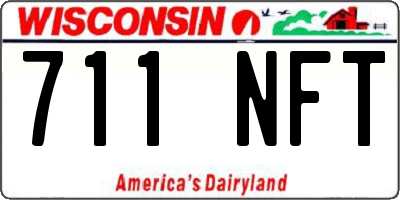 WI license plate 711NFT