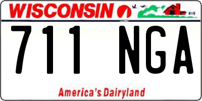 WI license plate 711NGA