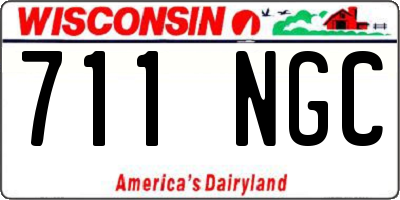 WI license plate 711NGC