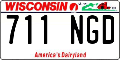 WI license plate 711NGD