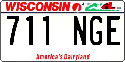 WI license plate 711NGE