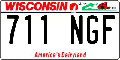 WI license plate 711NGF