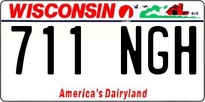 WI license plate 711NGH