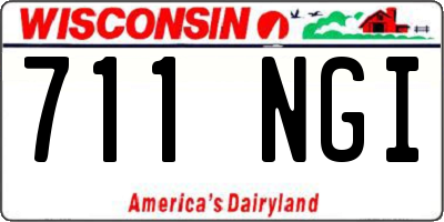 WI license plate 711NGI