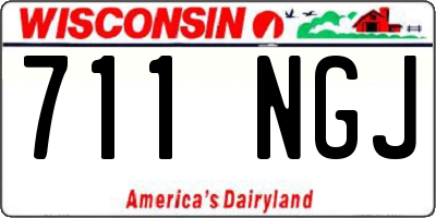 WI license plate 711NGJ