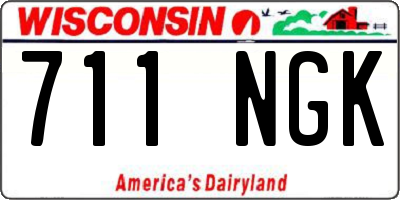 WI license plate 711NGK
