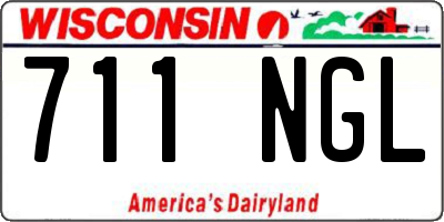 WI license plate 711NGL