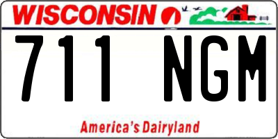 WI license plate 711NGM