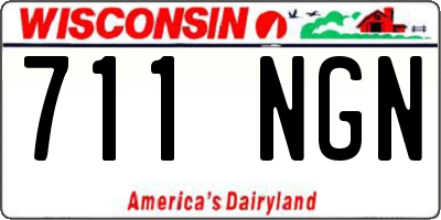 WI license plate 711NGN