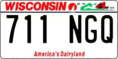 WI license plate 711NGQ