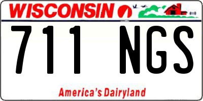 WI license plate 711NGS