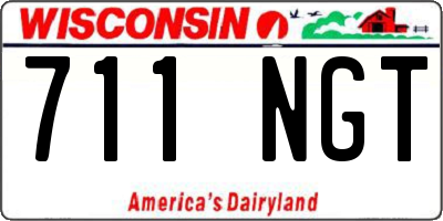 WI license plate 711NGT