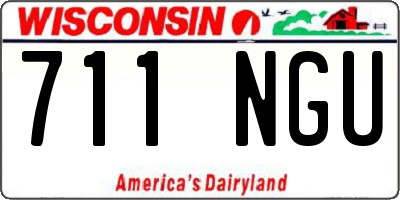 WI license plate 711NGU