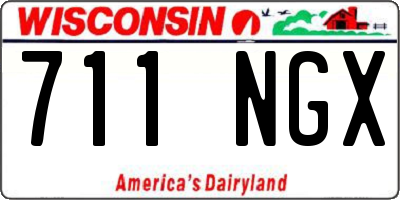 WI license plate 711NGX