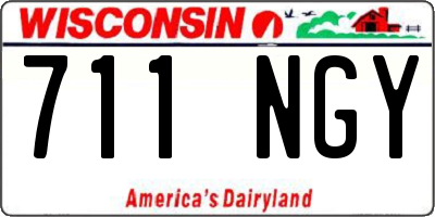 WI license plate 711NGY