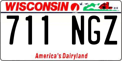 WI license plate 711NGZ
