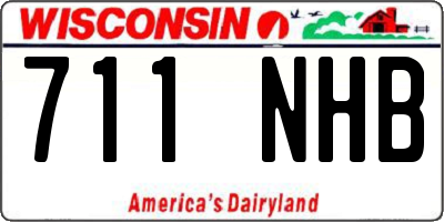 WI license plate 711NHB