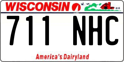 WI license plate 711NHC