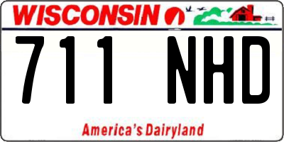 WI license plate 711NHD