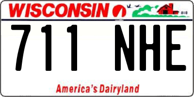 WI license plate 711NHE