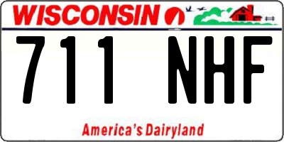 WI license plate 711NHF